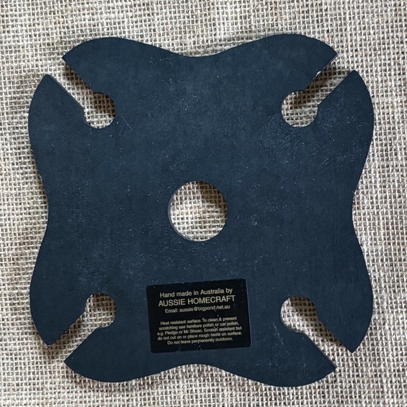 Handmade Australia Wine Glass Caddy Holds 4 Coastal Beach Eclectic Colorful - Picture 3 of 3